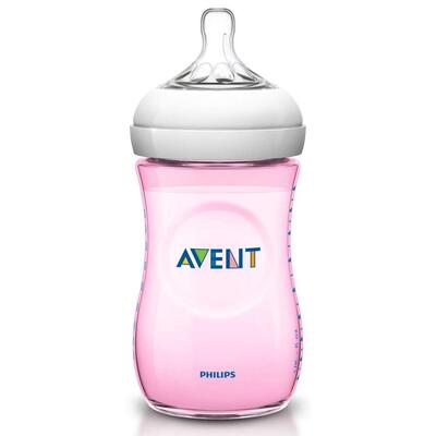 Philips Avent SCF034/17 Natural PP Biberon 260 ml Pembe