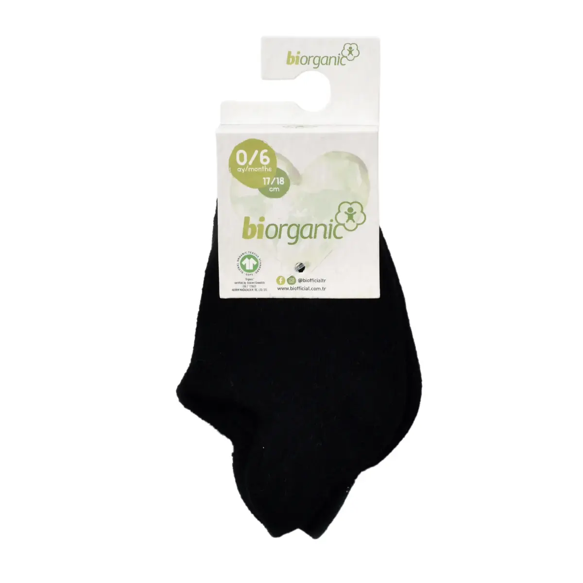 Bibaby Organik Çorap Soket Basic Sneaskers Siyah Bibaby Organik Çorap Soket Basic Sneaskers Siyah