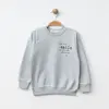 Bebolly Sweatshirt Smile Baskılı Boyalı Gri