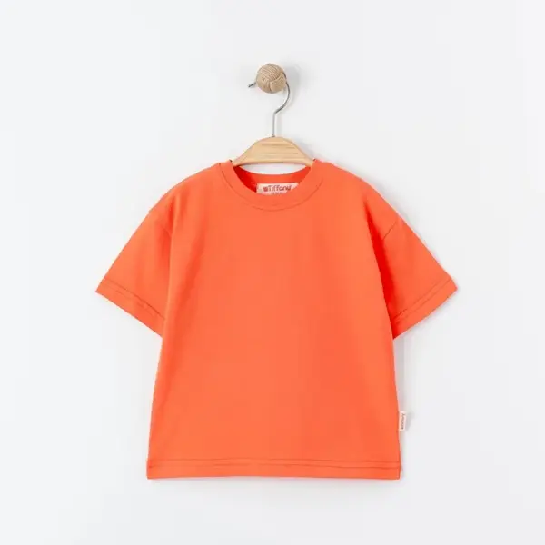 Tiffany T-Shirt Basic Süprem Mercan