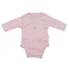 Mini Damla Body Uzun Kol Kruvaze Armalı Pembe