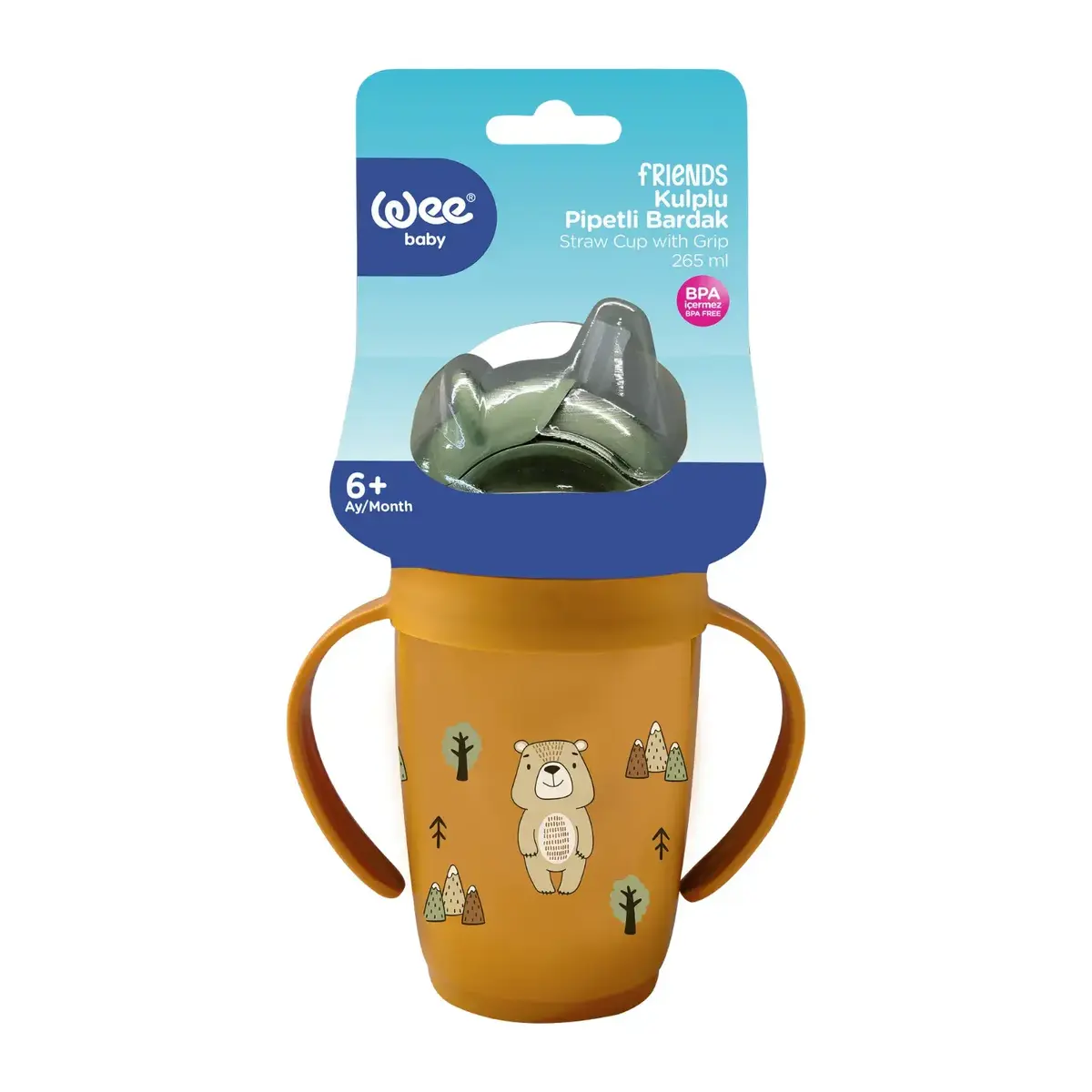 Wee Baby Friends Kulplu Pipetli Bardak 265 ml