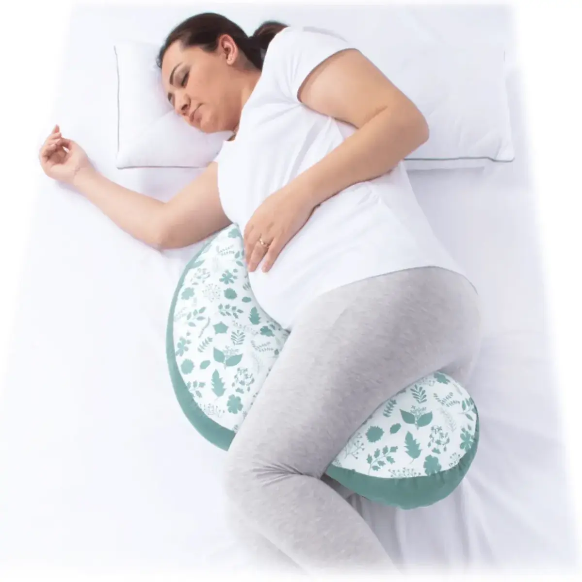 Sevi Bebe Hamile Destek ve Emzirme Minderi Yaprak Desenli