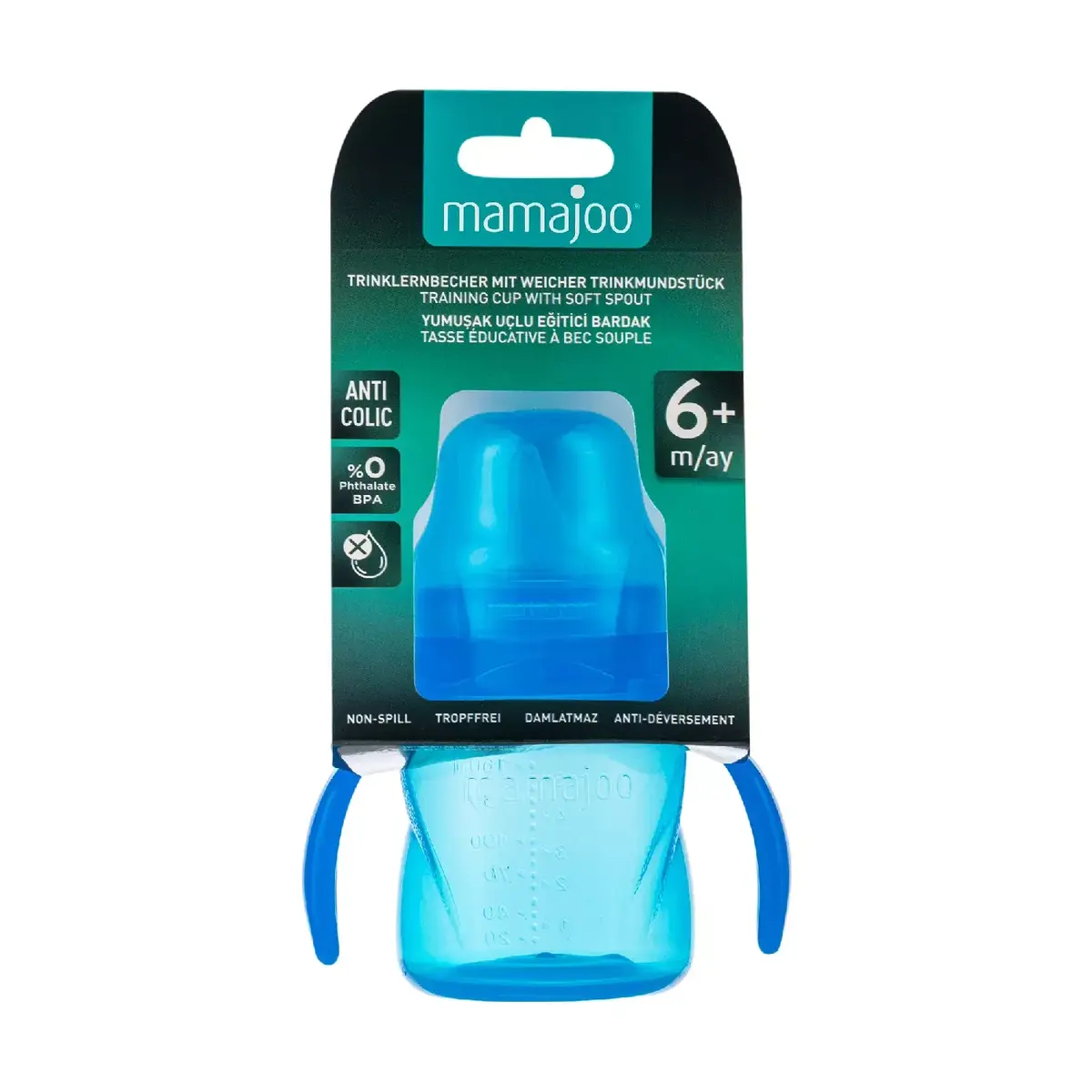 Mamajoo Kulplu Eğitici Bardak 160 ml Mavi