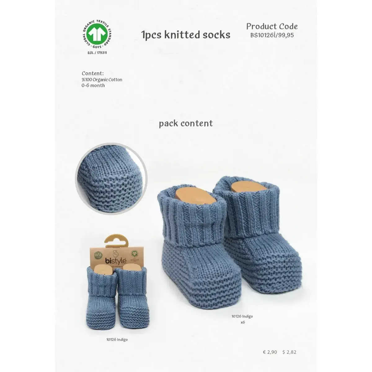 Bistyle Patik Triko Seperatörlü İndigo