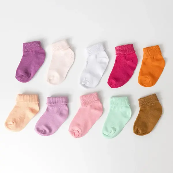 Mini Damla Çorap Soket 10lu Karışık Renkli