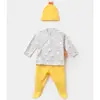 Bibaby Zıbın Takımı 3lü Chick And Chick Sarı - Kar Melanj