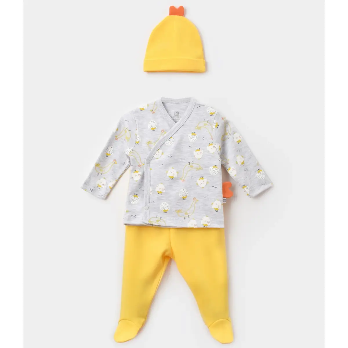 Bibaby Zıbın Takımı 3lü Chick And Chick Sarı - Kar Melanj