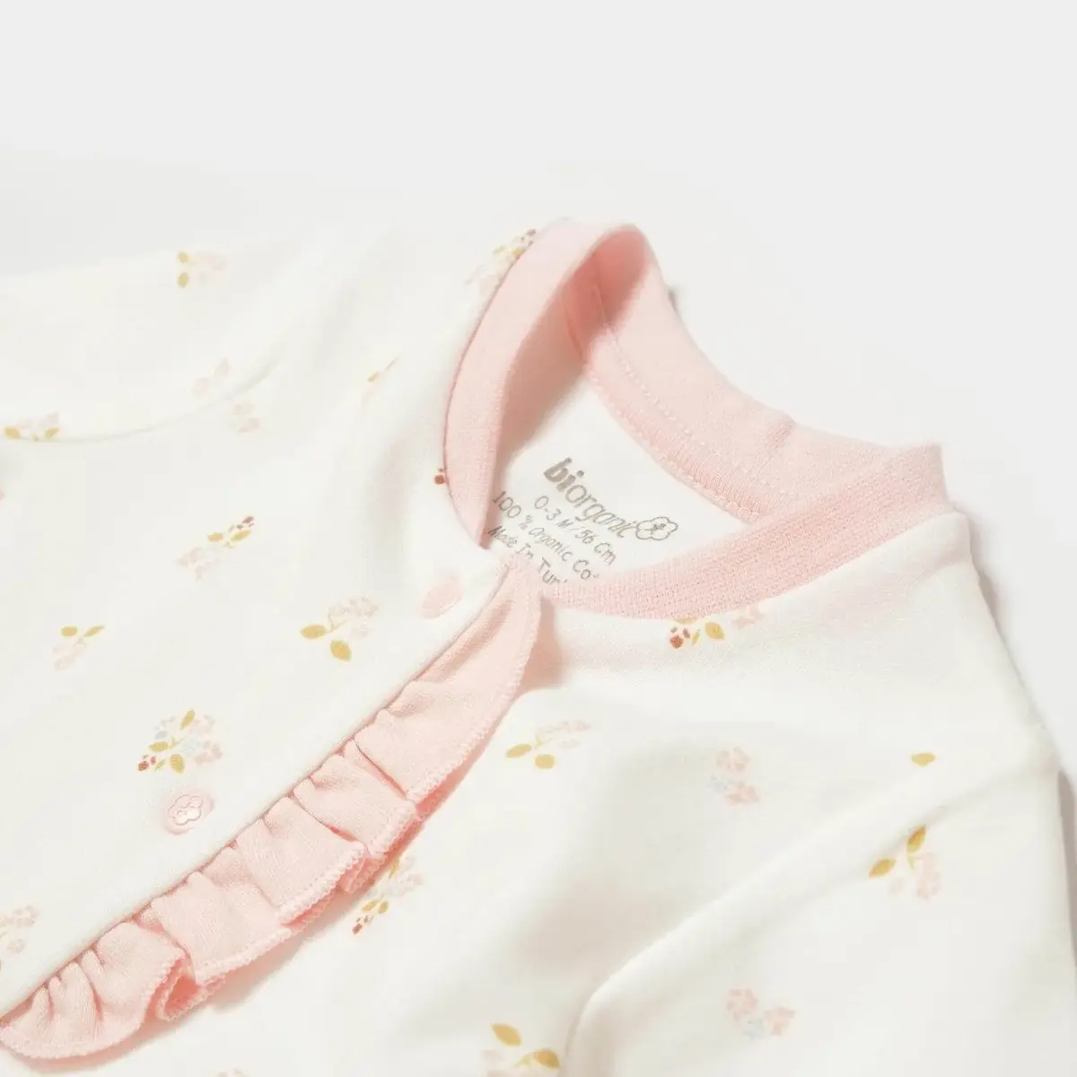 Bibaby Organik Tulum The Flowers Ekru - Pembe