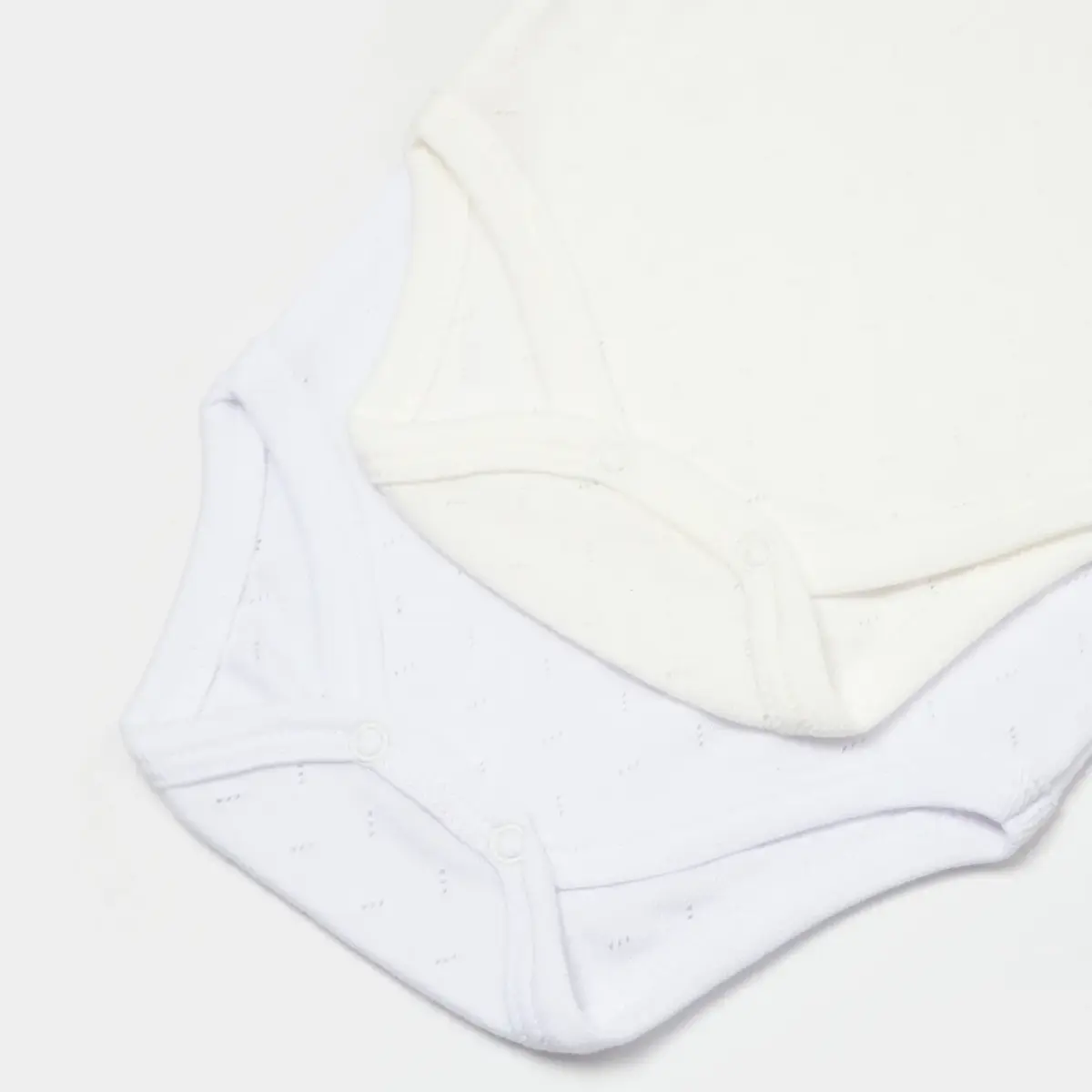 Bibaby Atlet Body 2li Jakarlı Beyaz - Ekru