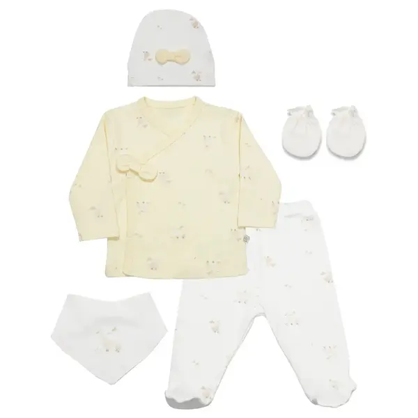 Bistyle Hastane Çıkışı 5li Welcome Baby Duck Sarı - Ekru