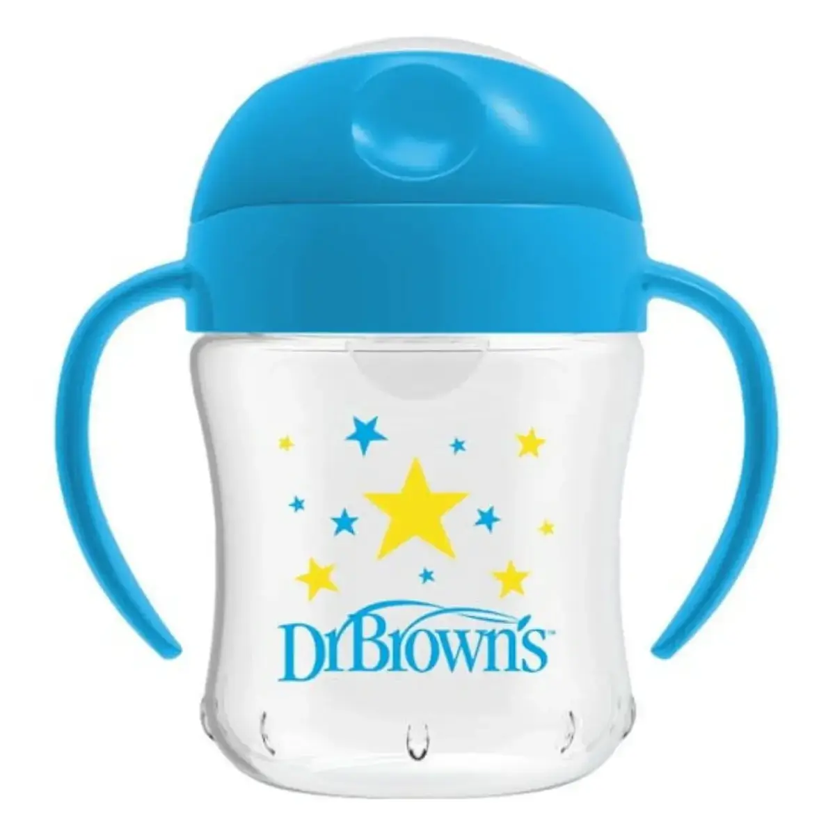 Dr Browns Silikon Su Oluklu Alıştırma Bardağı Yıldız Desenli Mavi180 ml 