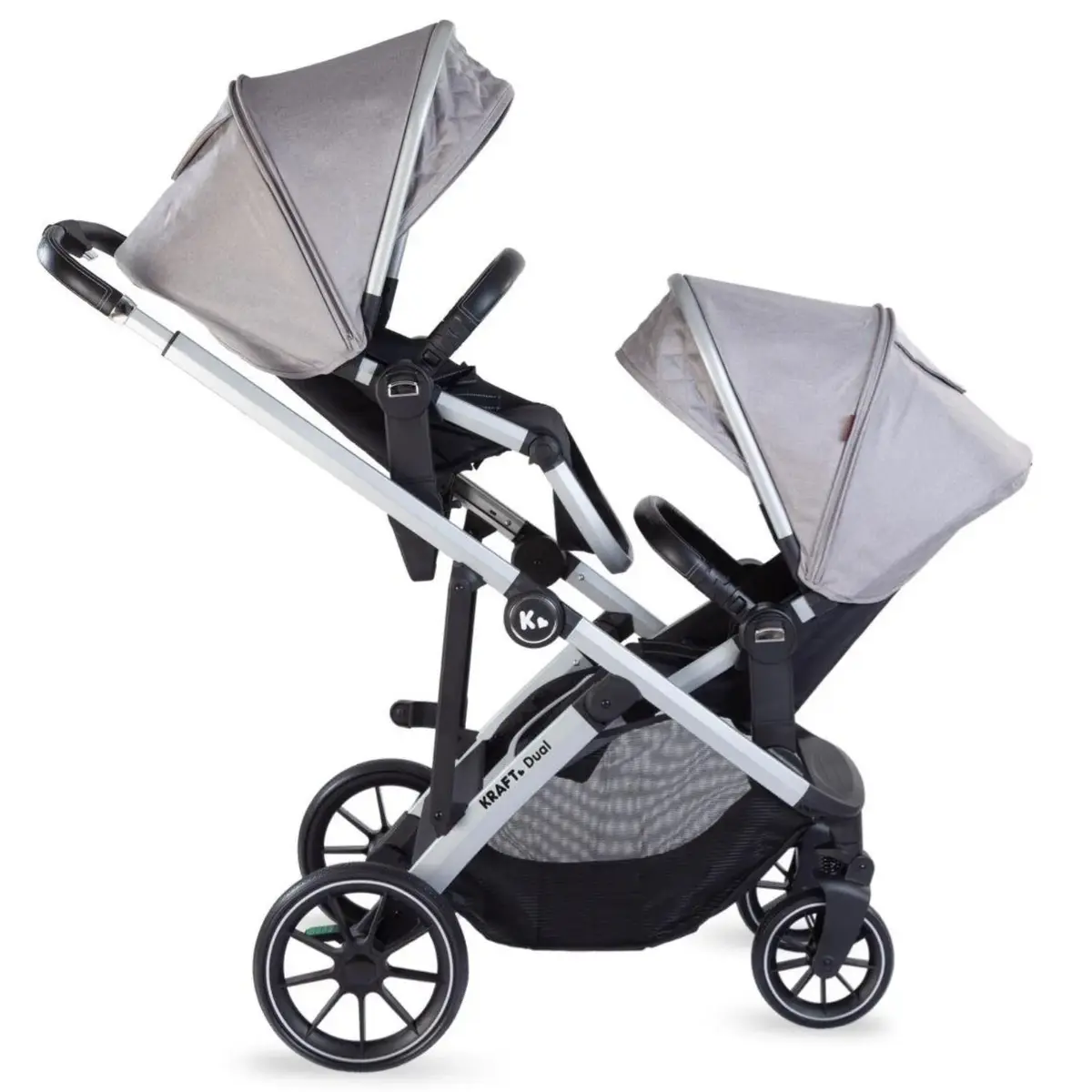 Kraft Dual İkiz Bebek Arabası Light Grey