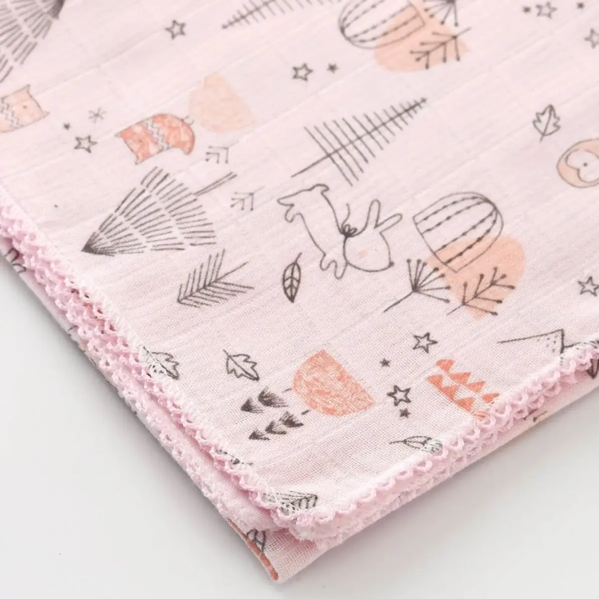 Bibaby Müslin Battaniye Mountain Pembe