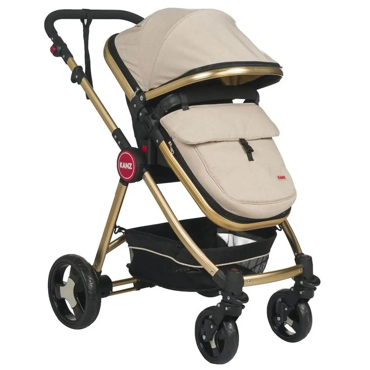 Kanz Cameron Gold Travel Sistem Bebek Arabası Bej