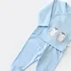 Bibaby Organik Zıbın Takımı 3lü Hello New Penguins Mavi