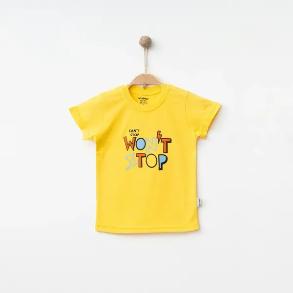 Winimo T-Shirt Wontstop Baskılı Sarı