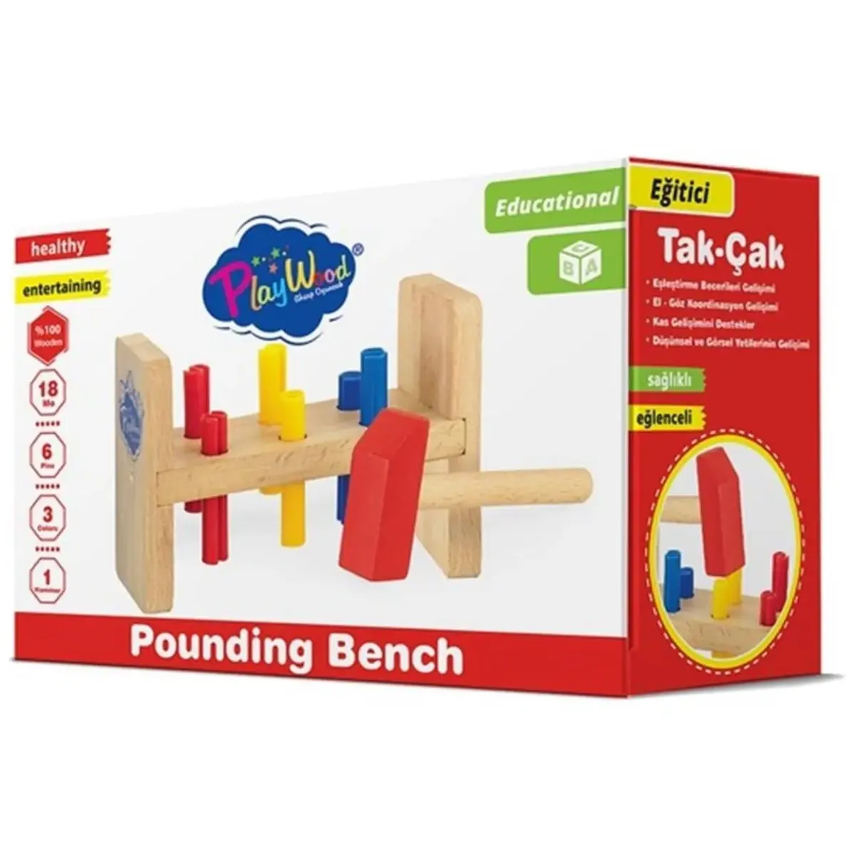 Play Wood Kutuda Ahşap Tak-Çak                                                            