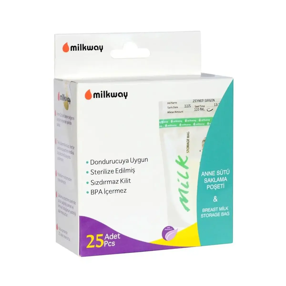 Milkway Klasik Anne Sütü Saklama Poşeti 25li