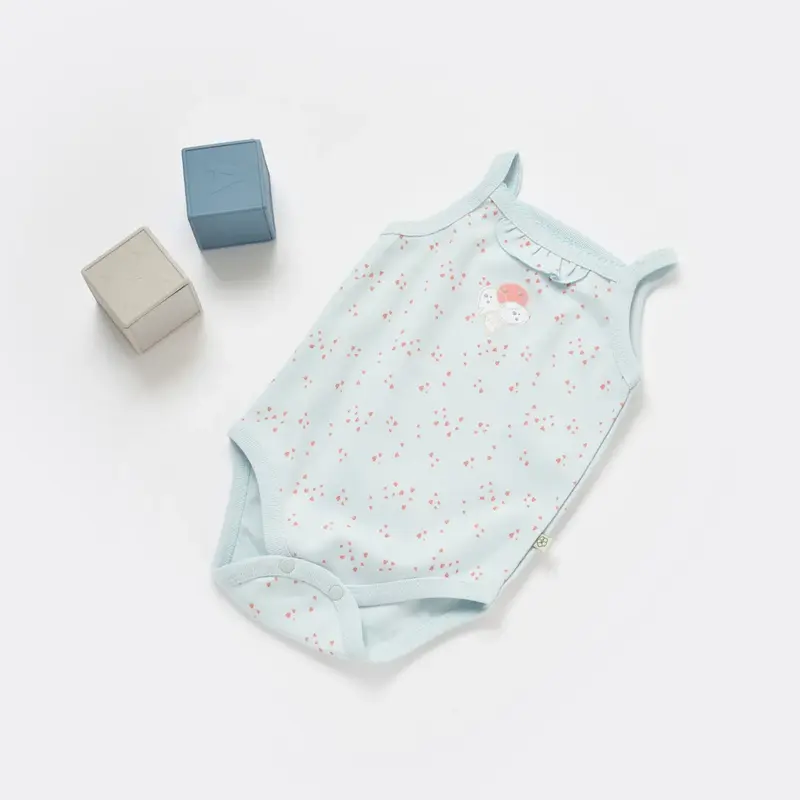 Bibaby Organik Atlet Body Süprem Pretty Ears Bunny Mint