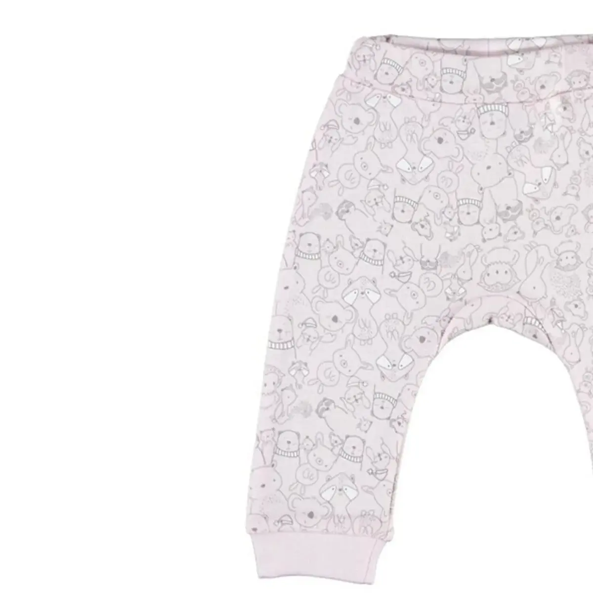 Bibaby Organik 2li Takım Lady Animals Ekru - Pembe