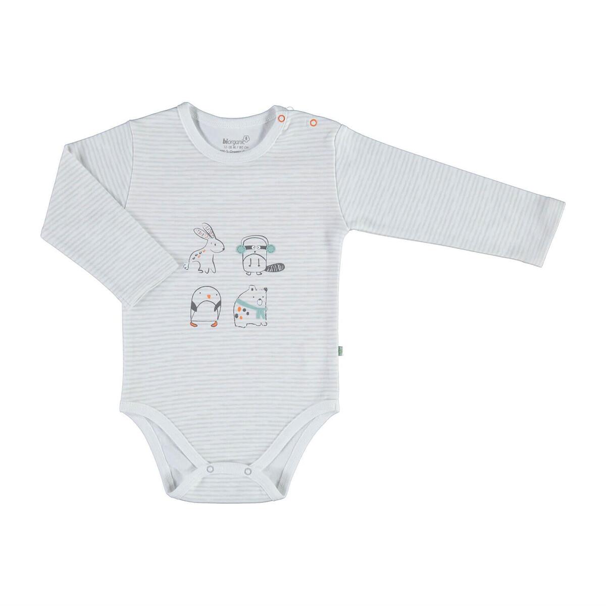 Bibaby Organik Body Baby Friends Ekru - Kar Melanj