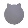 Pandish Kitten Vakum Tabanlı Kapaklı Silikon Kase Gri