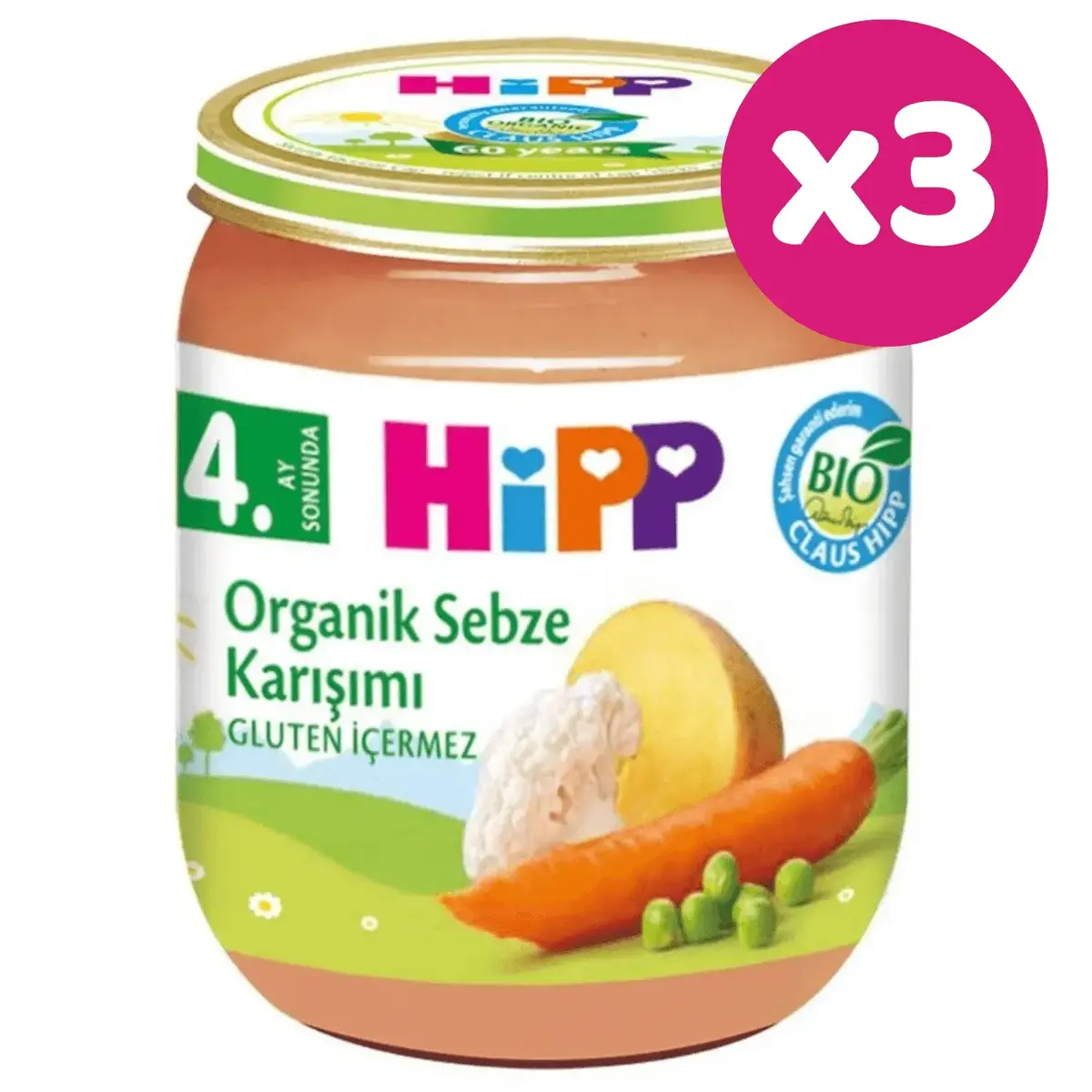 Hipp Organik Sebze Karışımı 125 gr x3
