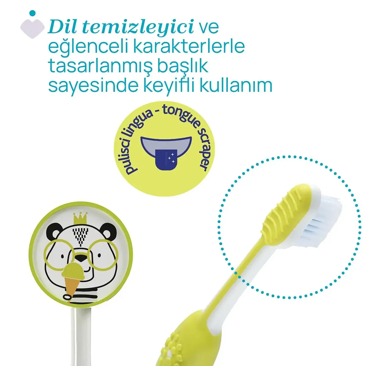 Chicco Diş Fırçası 3-6 Yaş Tiger-Panda 2'li