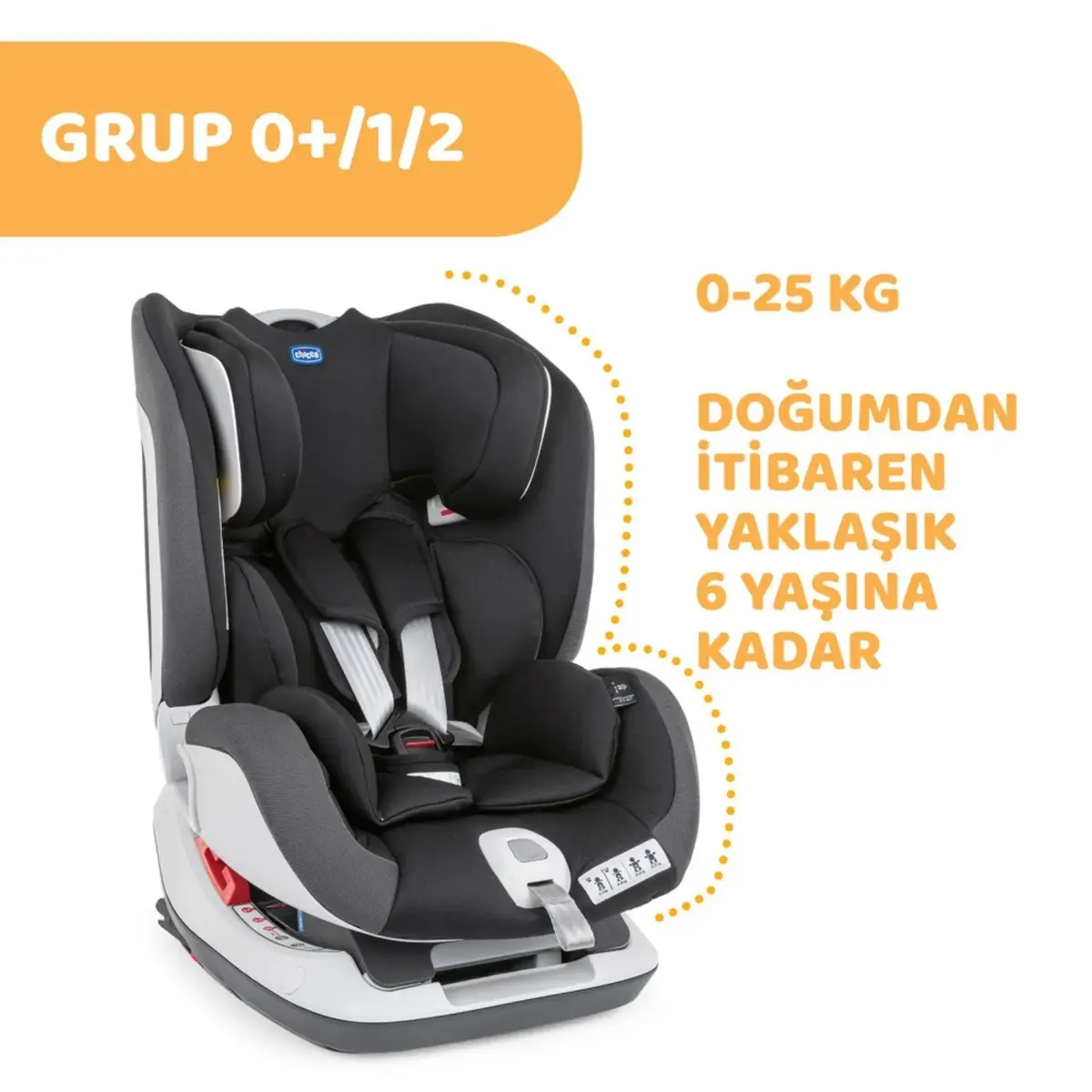 Chicco Seat Up 012 Oto Koltuğu 0-25 Kg Jet Black
