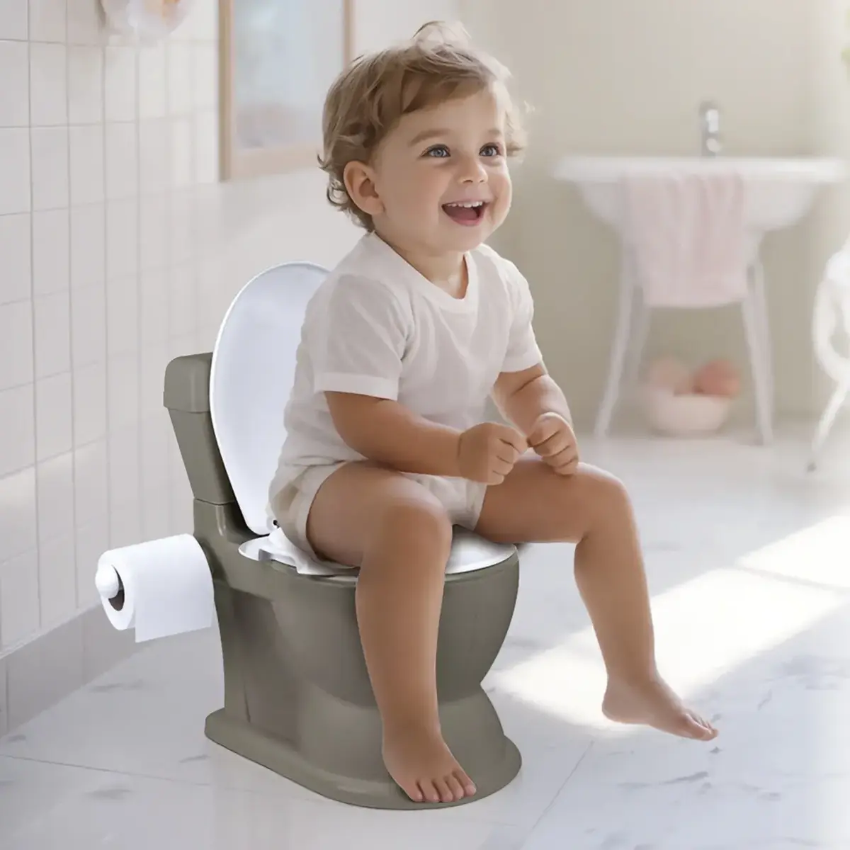 Dolu Nuve Potty Lazımlık 2 in 1 Gri