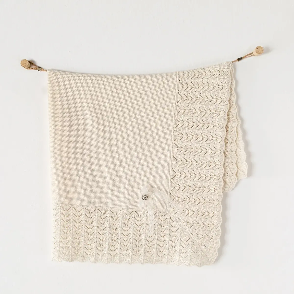 Andy Wawa Battaniye Triko 100x90cm Ekru Andy Wawa Battaniye Triko 100x90cm Ekru