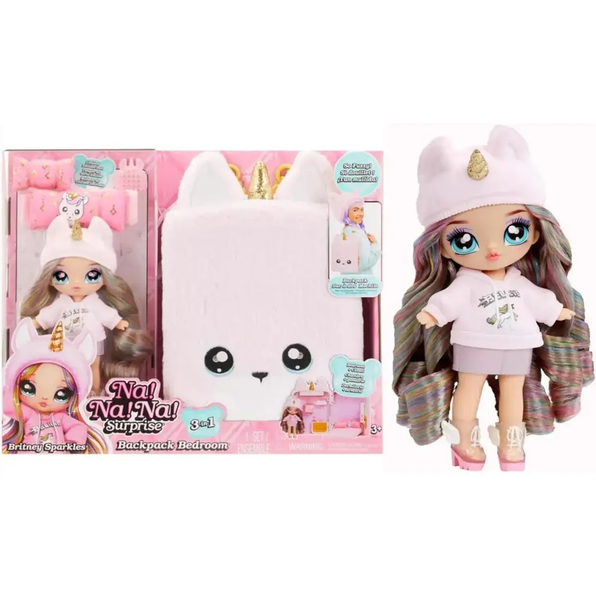 Nanana Surprise 3Ü1 Arada Büyük Sırt Çantalı Set - Britney Sparkles