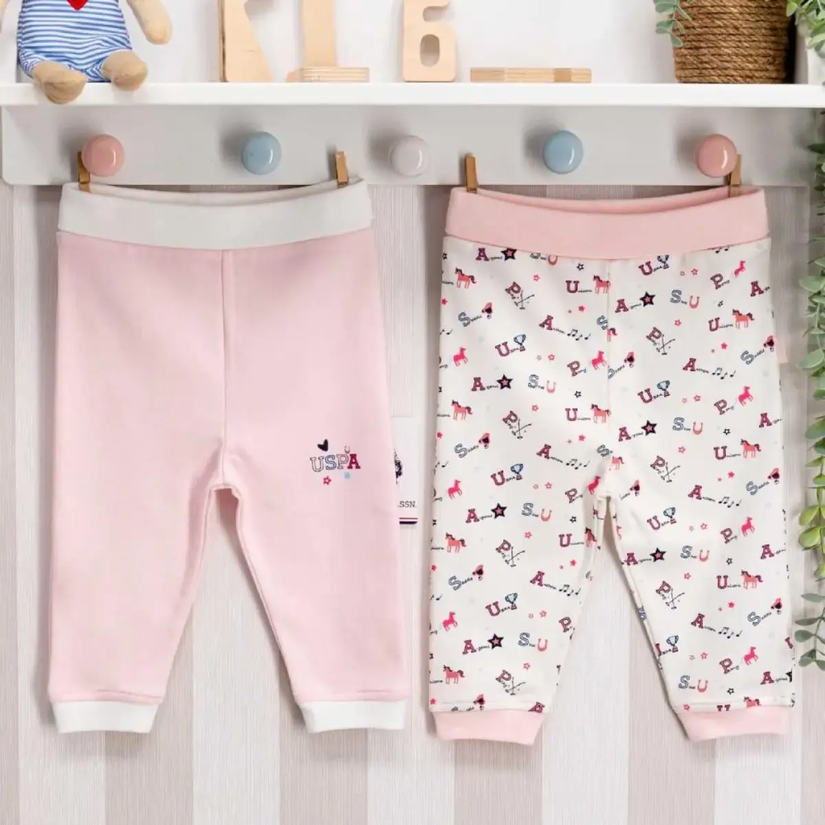 U.S. Polo Pantolon Patiksiz 2li Toz Somon - Krem