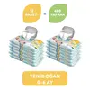 Uni Baby Yenidoğan Islak Pamuk Mendil 12x40lı Avantaj Paket 0-6 Ay