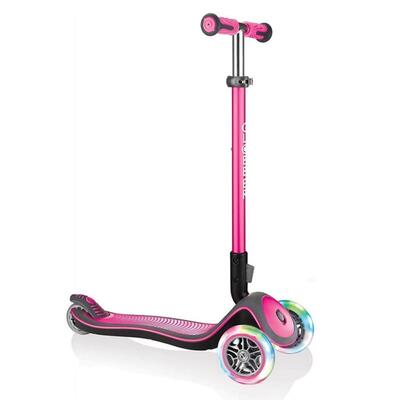 Globber Elite Deluxe Işıklı Scooter Pembe