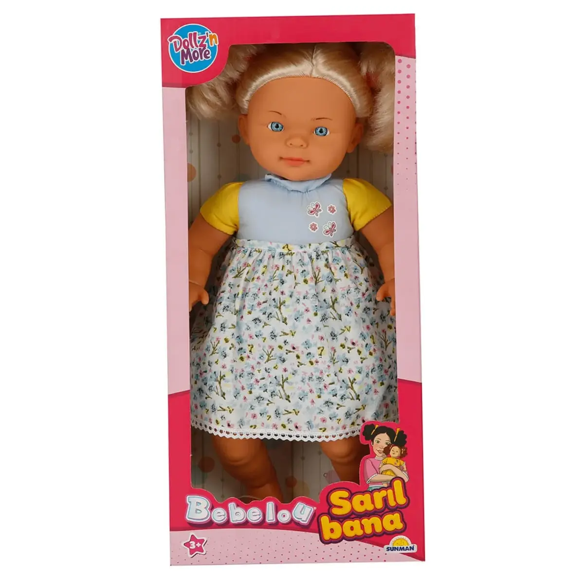 Bebelou Sarıl Bana Siyah Saçlı 40 Cm