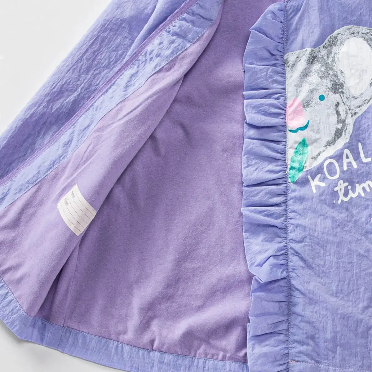 Midimod Yağmurluk Koala Baskılı Lila
