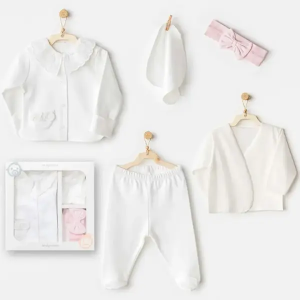 Andy Wawa Hastane Çıkışı 5li Cuddly Bunny Bear Ekru - Pembe