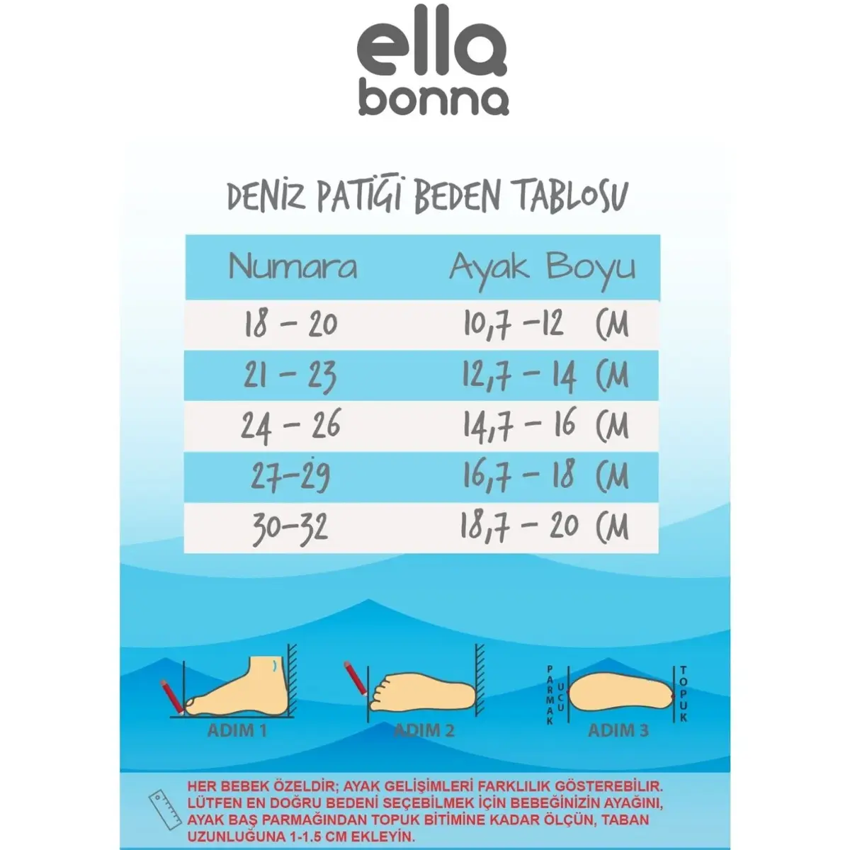 Ella Bonna Deniz Patiği Kaydırmaz Taban Terlik Desenli