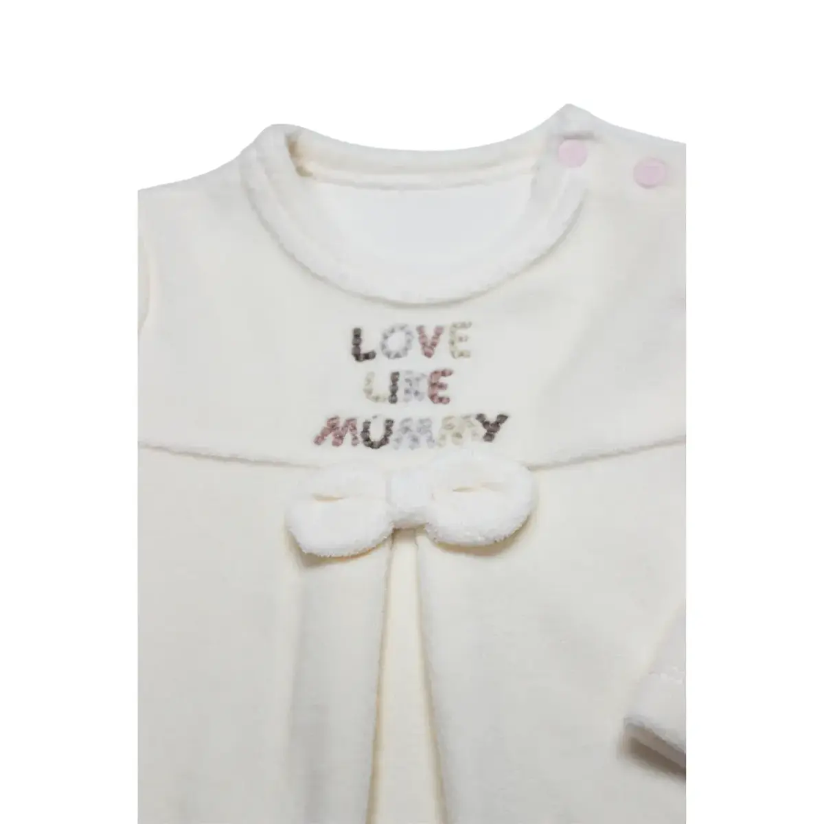 Bistyle 2li Takım Kadife I Love Mommy Pembe