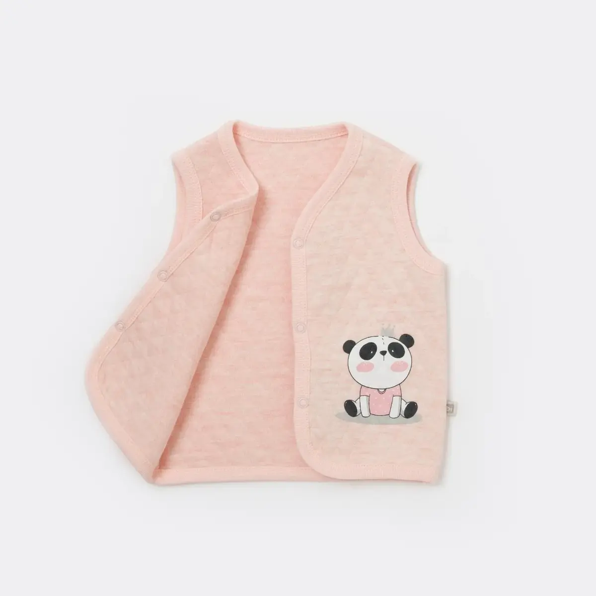 Bibaby Yelek Kapitone Live Pandas Pembe