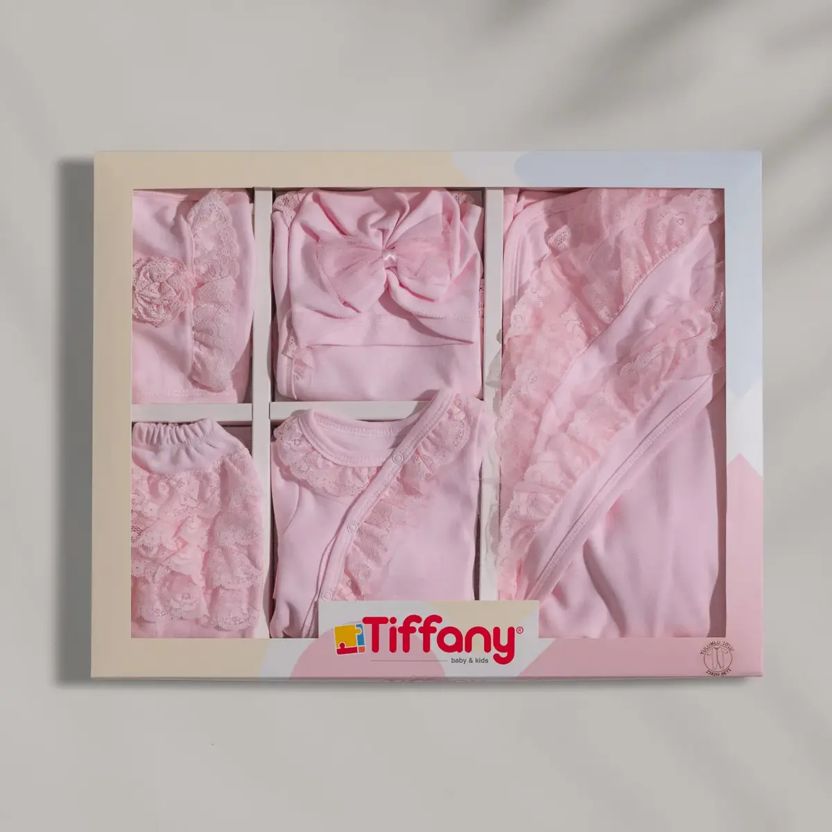 Tiffany Hastane Çıkışı 10lu Güpürlü Basic Theme Pembe