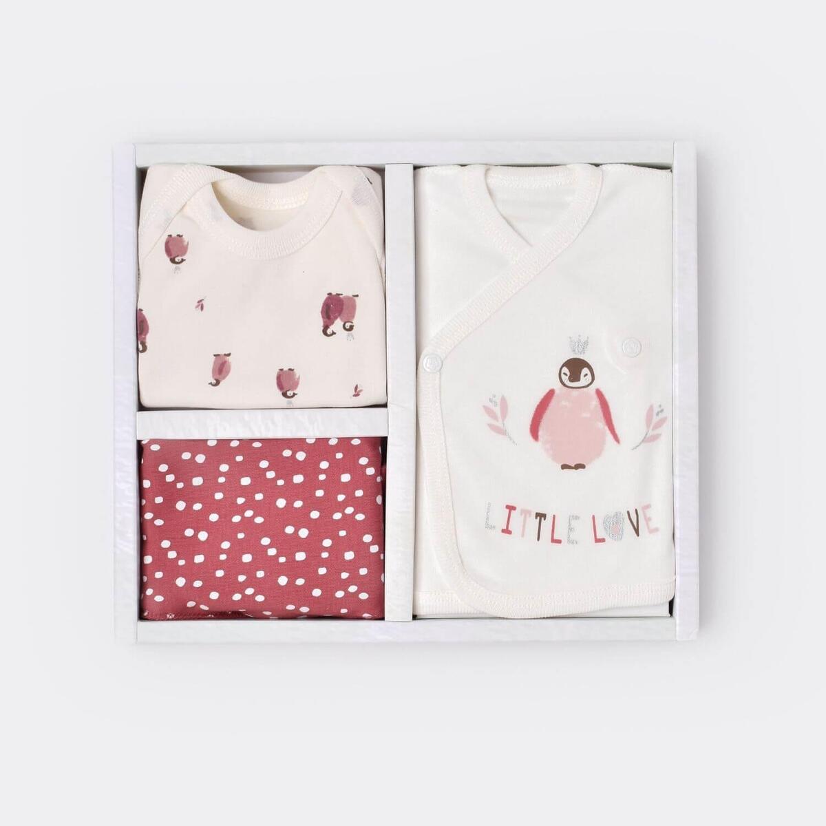 Bibaby Organik Zıbın Takımı Little Love Rose Dry Prematüre
