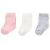 Bibaby Organik Çorap Soket 3lü Basic Pembe - Gri
