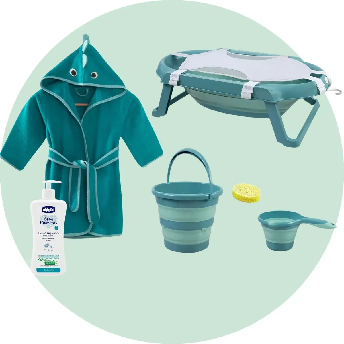 Babyjem Katlanır Bornozlu Banyo Seti 3-4 Yaş Babyjem Katlanır Bornozlu Banyo Seti 3-4 Yaş