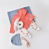 Bibaby Organk Zıbın Takımı Battaniyeli Tüllü Wild Flowers Spring Blue