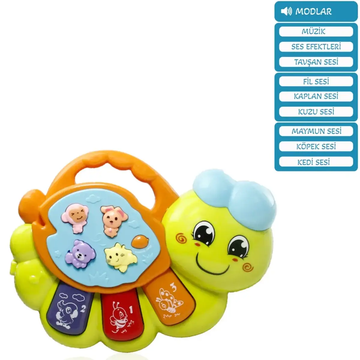 Vardem Işıklı ve Müzikli Solucan Bebek Piyanosu