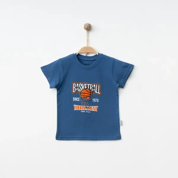 Winimo T-Shirt Basketball Baskılı İndigo