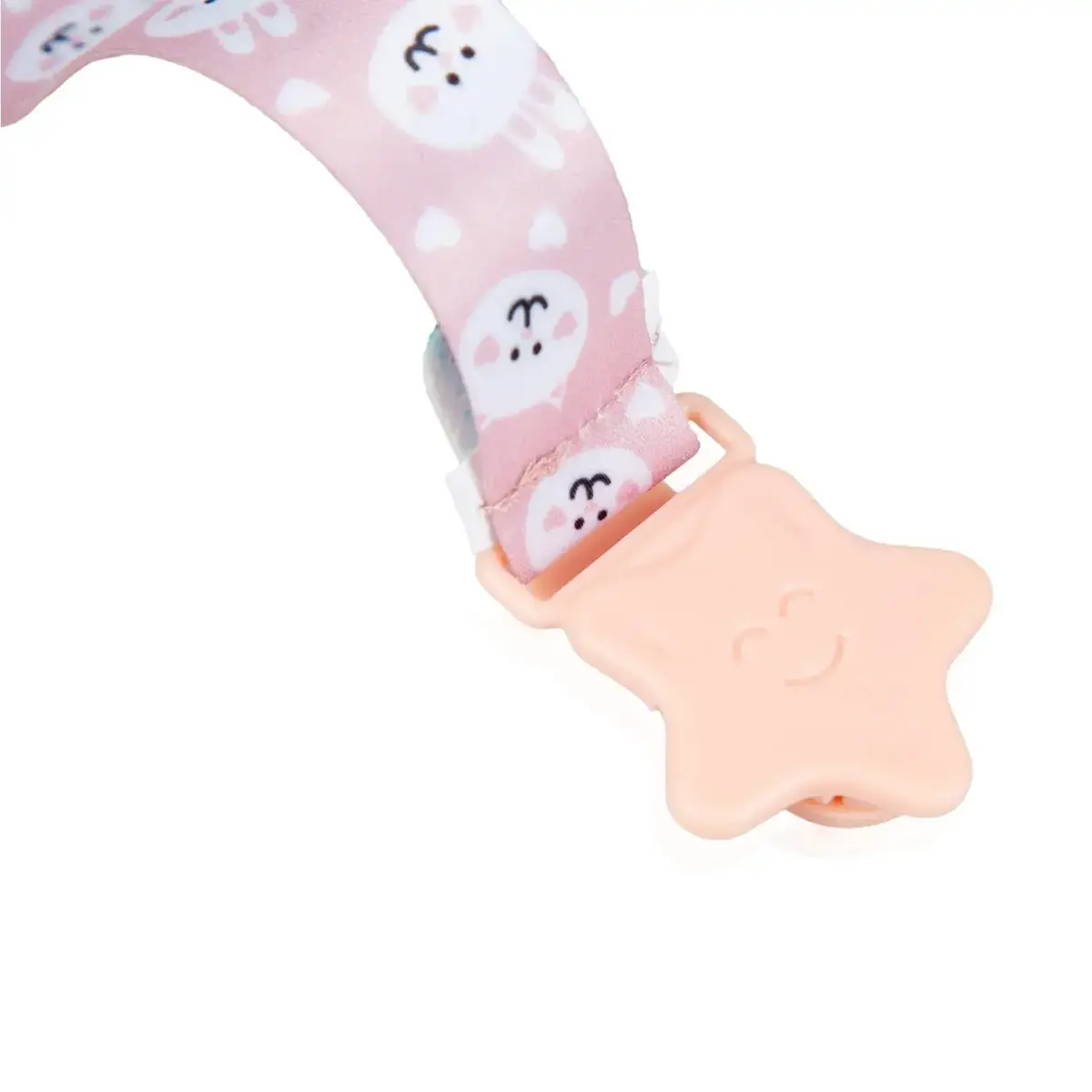 Babyjem Emzik Tutacağı Desenli Pembe Ayıcık